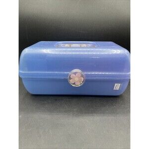 Caboodles Liquid Metallics Glitter Blue/Purple Makeup Vanity Box